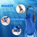 DOOHALO Swim Fins | Adult Snorkel Fins for Lap Swimming and Diving | Adjustable Size L/XL (8.5-11 US) | Navy Blue + Light Blue - Buy Online on GoSupps.com