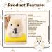MUZIRI KINOKOO Hamster Plush Pillow Blanket with Sunflower Seeds - Beige | Soft Toy Blanket for TV, Sofa, Office | Foldable Nap Throw Blanket - Buy Online on GoSupps.com