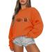 Yihaojia Womens Plus Size Basic Oversized Crewneck Tunic Sweatshirts for Women Long Sleeve Comfy Pullover Fall Tops Orange#71 X-Large - Buy Online on GoSupps.com
