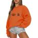 Yihaojia Womens Plus Size Basic Oversized Crewneck Tunic Sweatshirts for Women Long Sleeve Comfy Pullover Fall Tops Orange#71 X-Large