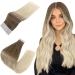 Easyouth tape in extensions real hair balayage tape in hair extensions ash brown mix platinum blond tape in extension real hair remy 8/60 12 inch 30g 30 cm 1-7 #8/60