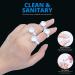 Aliory Glue Rings 200 pcs Disposable Tattoo Cups - Pink Heart Shaped Plastic Glue Holder for False Eyelashes - Buy Online on GoSupps.com