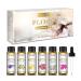 EUQEE Floral Essential Oils Set Natural Pure Aromatherapy Therapeutic Grade Essential Oil for Diffuser for Home Lavender Rose Ylang Ylang Jasmine Geranium Chamomile - 6 x 10ml White