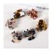 TSLINC 6-Piece Non-Slip Hair Clips for Medium & Thin Hair - Tortoise Cellulose Acetate Brown Leopard Design for Women & Girls - Buy Online on GoSupps.com