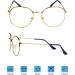 Unisex Retro Vintage Reading Glasses - Metal Frame Clear Lens + Glasses Strap - Silver 2.5 Diopters for Men & Women - Buy Online on GoSupps.com