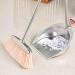 Dust Pan and Brush Dustpan and Brush Sets Stainless Steel Long Handled Dustpan and Brush Heavy Duty Upright Sweeping Brush with Hanging Hoop for Indoor Household Cleaning Round Shape - Buy Online on GoSupps.com