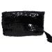 levylisa Black Sequin Trim Glitter Stretch Paillette Lace Applique Bling Bling for Dress Embellish Headband 10 Yards