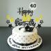 Happy 40th Birthday Cake Topper - Glitzy 40 Years Decoration | Perfect for 40th Birthday Party & Celebrations - Buy Online on GoSupps.com