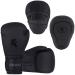 Kruzak Matte Black Boxing Gloves and Focus Mitts Set for Kickboxing and Muay Thai MMA Training - Fitness Kit with Punching Pads for Martial Arts and Karate 16 oz