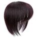 Short Brown Wigs Human Hair Topper Thinning Hair Topper Clip in Hairpieces 20cm Dark Brown Hair Extensions for Women