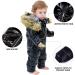 Baby Snowsuit Hooded Romper Down Skisuit | Warm Winter Outfit | Boys Girls 12-18 Months Black - Buy Online on GoSupps.com