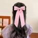 Pink Hair Bow White Bow Hair Clip Hair Bows Bow Clip Long Tail Hair Clips Ponytail Clips Retro 90s Headwear Party Wedding Hair Accessories for Women Girls (Pink + White) - Buy Online on GoSupps.com