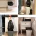Drawstring Trash Bag 75 Bin Bags Drawstring Trash Waste Kitchen Bags Anti-Drip Trash Can Liners Leak-Proof Garbage Bags for Home Office and Bedroom Convehome 45*50 4.5g 75 pieces black - Buy Online on GoSupps.com