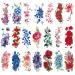 YAKAGO Flower Temporary Tattoos for Women - 21 Sheets of Rose, Cherry, Peony & Peach Blossom Designs | Waterproof Fake Tattoo Stickers for Adult Body Art - Buy Online on GoSupps.com