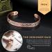 Jeracol Copper Magnetic Bracelet for Women Men | Pure Copper Bracelet with Ultra Strength Magnets - Acanthus Design | Gift Box Included - Buy Online on GoSupps.com
