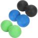 Verdant Touch Fitness Fascia Ball Set - Portable TPR Yoga Massage Balls for Muscle Relaxation | Black Green Blue - Buy Online on GoSupps.com