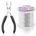 18 Gauge Silver Jewelry Wire with 4 in 1 Plier modacraft 65FT Craft Wire 1 MM Tarnish Resistant Copper Wire Beading Wire for Jewelry Making Supplies and Crafting