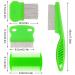 Molain Cat Dog Flea Comb Set - 4-Piece Pet Grooming & Tear Stain Remover Combs (Green) | International Shipping Available - Buy Online on GoSupps.com