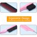 6 Pcs Hair Styling Comb Kit Teasing Comb Brush Set Includes Fluffy Hair Brush Double Sided Edge Control Brush Triple Teasing Comb Fine Metal Rat Tail Comb for Women Professional Barber (Pink) - Buy Online on GoSupps.com
