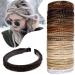 Hairro Braided Headband With Tooth Fishtail Braids Hairband With Teeth Braid Hair Band Hair Hoop Plaited Hairband With Comb Braid Headband Synthetic Headband Hairpiece For Women 48g 4A Dark Brown 1 Count (Pack of 1) 4A...
