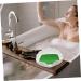 ETHZZLE Soap soap basket ceramic soap holder desktop Soap Container soap Pearlescent light luxury soap dish old fashioned sponge holder Scrubber modeling small ceramic dish White 13.80X10.00X7.00CM - Buy Online on GoSupps.com