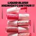 Liquid Blush Makeup Cheek Blush Soft Face Cream Dewy Finish Lightweight Long Lasting Waterproof Natural Look Easy to Use 2 Colors - Buy Online on GoSupps.com