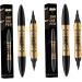 Eyebrow Pencil Liquid Eyebrow Pen 2 in 1 Dual-ended Eyebrow Waterproof & Long Lasting Liquid Eyeliner Pen Four-tip Brow Pencil for Women Gift Light Coffee - Buy Online on GoSupps.com