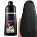 Generisch Coconut shampoo for black hair - Black plant-based hair coloring shampoo - Coconut oil - Fast coloring - Long-lasting color shampoo