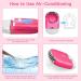 Buqikma Mini Lash Fan | Rechargeable Portable Handheld Dryer for Eyelash Extensions & Nail Dryer - Rose Red (Pink-Type C) - Buy Online on GoSupps.com