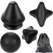 Zocipro 4 piece of trigger point Dr cker Set triggerdinger with suction cup round fascia ball 4 and 6 trigger points trigger for muscle pain and tensions of the backs neck arms shoulder