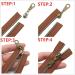 MebuZip 5 Antique Brass Metallic Nylon Coil Zippers - Bulk 10 Yard Roll with 25 Pulls for DIY Sewing Craft Bags (Brown) - Buy Online on GoSupps.com