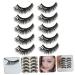 5 Pairs Diamond Eyelashes - Royal Silk Glitter Lashes for Natural Makeup | Rhinestone Fake Eyelash Decor - Buy Online on GoSupps.com