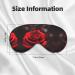 Buy SSIMOO Red Rose Sleep Mask - Adjustable Breathable Eye Mask for Comfortable Sleep | Fashionable Black Design - International Shipping Available - Buy Online on GoSupps.com
