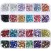 2Boxes 12 Grids Shiny Flat Back Rhinestones 3D Glitter Colorful 2mm 3mm Nail Art Rhinestones AB Crystal - Buy Online on GoSupps.com