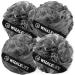 Loofah Sponge Bath Sponge for Women Men 4 Pack (Dark Gray)