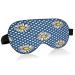 WELLDAY Sleep Mask Blue Daisy Flowers Night Eye Shade Cover Soft Comfort Blindfold Blockout Light Adjustable Strap for Men Women