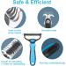 SuRbelle 2-Sided Deshedding & Dematting Rake Brush for Dogs/Cats - Professional Dematting Comb for Mats, Tangled & Thinning Hair Removal - No Scratch Design with Free Hair Remover - Buy Online on GoSupps.com