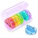 SUKUOS Tablet Dispenser Pill Dispenser 7 Day 3 Times a Day Solid Lockable Lid Essential Medication Aid for The Elderly Alzheimers & Dementia Patients Purple