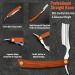 Stainless Steel Cut Throat Razor Kit with Leather Sharpener - Straight Razor for Barber & Home Shaving - Single Edge Blades - Ideal Men's Gift - Buy Online on GoSupps.com