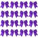 DEEKA 16PCS 8 Large Cheer Bows Ponytail Holder Handmade for Girls Teens Softball Cheerleader Sports -Purple 8 Inch(Pack of 16) Purple