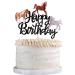 1 piece of horses Tortendendeco Birthday Cake Topper Wild Animal Muffin Kuchen Deko Horse Birthday Decoration Horses Tortendendeko For Baby Shower Birthday Topic Cake Decorations Black Horse-Schwarz Happy Birthday