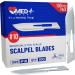 Buy Disposable Scalpel Blades #10 - Pack of 100 | High Carbon Steel Sterile Surgical Blades for Dermaplaning - Buy Online on GoSupps.com