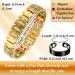 Vicmag Men Magnetic Bracelet - Titanium Steel Double Row 3500 Gauss Wristband with Adjustment Tool and Gift Box - Gold 4 Elements - Buy Online on GoSupps.com