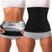 Geyoga Waist Trimmer Sweat Waist Trainer Wrap Stomach Wraps for Women Bodybuilding Silver Inner Small