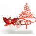 Merry Christmas Cake Decoration topper Yule Log Cupcake Toppers 3 Piece Gold silver red Leaf Holly Set (3 set red holly) - Buy Online on GoSupps.com