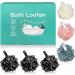 Buy Amazerbst Loofah Sponge Set - Pack of 6 (Pink White Blue Black) for Women & Men | Durable & Eco-Friendly Exfoliation - Buy Online on GoSupps.com