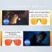 Clip-On Blue Light Blocking Glasses for Large Prescription Glasses - Unisex TS103-3 Non-Flip - Buy Online on GoSupps.com