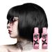 Crazy Color Semi-Permanent Hair Color Vibrant Color 100 ml (Black) Black 100 ml (Pack of 2)