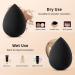 BEAKEY Makeup Sponge Set Foundation Blending Beauty Sponge Makeup Applicator Flawless for Liquid Cream and Powder Latex Free and Vegan Makeup Sponges-5 Pcs Black - Buy Online on GoSupps.com