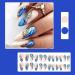 Nail art pieces wearable nail pieces blue marble pattern smudged nail pieces ins wearable false nails nail art patches 1 count (Pack of 1) - Buy Online on GoSupps.com